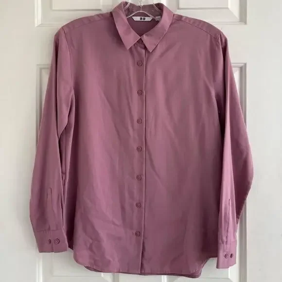 uniqlo purple blouse